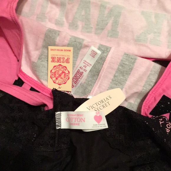 VICTORIAS SECRET LOGO panty SET XS S NWT - Picture 3 of 5
